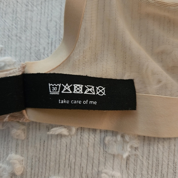 Livy Beige Nude Mesh Underwire Bra Size 34D - Picture 9 of 12